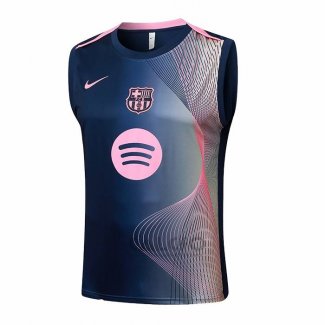 Maglia Allenamento FC Barcellona Senza Maniche 2025-2026 Nero Rosa