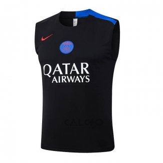 Maglia Allenamento Paris Saint-Germain Senza Maniche 2025-2026 Nero