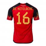 Maglia Belgio Giocatore De Ketelaere Home 2022