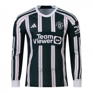 Maglia Manchester United Away Manica Lunga 2023-2024