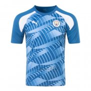 Maglia Prematch Manchester City 2023 Blu