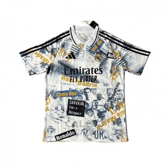 Maglia Real Madrid Special 2025-2026 Bianco Giallo Thailandia