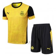 Tuta da Track Borussia Dortmund Manica Corta 2025-2026 Giallo - Pantaloncini