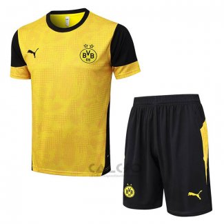 Tuta da Track Borussia Dortmund Manica Corta 2025-2026 Giallo - Pantaloncini