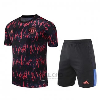 Tuta da Track Manchester United Manica Corta 2022 Rosso - Pantaloncini