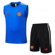 Tuta da Track Manchester United Senza Maniche 2025-2026 Blu