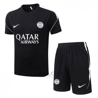Tuta da Track Paris Saint-Germain Manica Corta 2026-2027 Nero - Pantaloncini