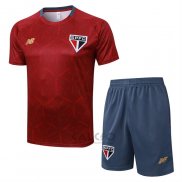 Tuta da Track Sao Paulo Manica Corta 2025-2026 Rosso - Pantaloncini