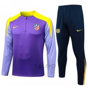 Tuta da Track di Felpa Atletico Madrid Bambino 2025-2026 Purpura