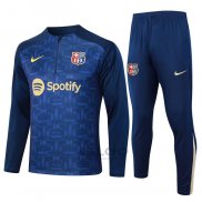 Tuta da Track di Felpa FC Barcellona 2024-2025 Blu