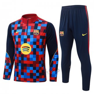 Tuta da Track di Felpa FC Barcellona 2026-2027 Blu Rosso