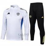 Tuta da Track di Felpa Manchester United Bambino 2025-2026 Bianco