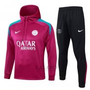 Tuta da Track di Felpa Paris Saint-Germain 2024-2025 Purpura