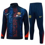Tuta da Track di Giacca FC Barcellona 2024-2025 Rosso e Blu