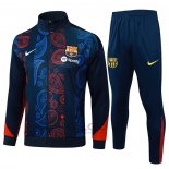 Tuta da Track di Giacca FC Barcellona 2024-2025 Rosso e Blu
