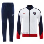 Tuta da Track di Giacca Paris Saint-Germain 2024-2025 Bianco