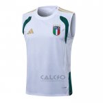Maglia Allenamento Italia Senza Maniche 2025-2026 Bianco