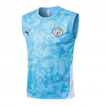 Maglia Allenamento Manchester City Senza Maniche 2025-2026 Blu