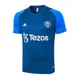 Maglia Allenamento Manchester United 2023-2024 Blu