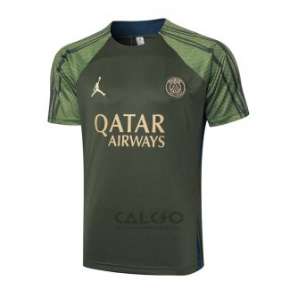 Maglia Allenamento Paris Saint-Germain Jordan 2024-2025 Verde