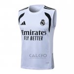 Maglia Allenamento Real Madrid Senza Maniche 2025-2026 Bianco