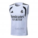 Maglia Allenamento Real Madrid Senza Maniche 2025-2026 Bianco