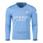 Maglia Manchester City Home Manica Lunga 2024-2025