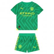 Maglia Manchester City Portiere Bambino 2023-2024 Verde