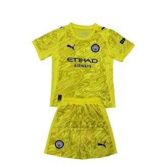 Maglia Manchester City Portiere Bambino 2025-2026 Giallo
