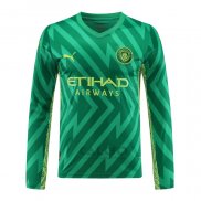 Maglia Manchester City Portiere Manica Lunga 2023-2024 Verde