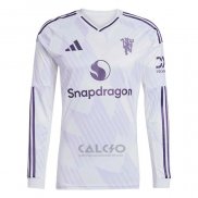 Maglia Manchester United Away Manica Lunga 2025-2026
