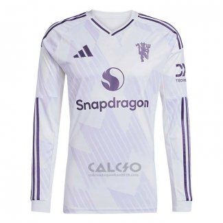 Maglia Manchester United Away Manica Lunga 2025-2026