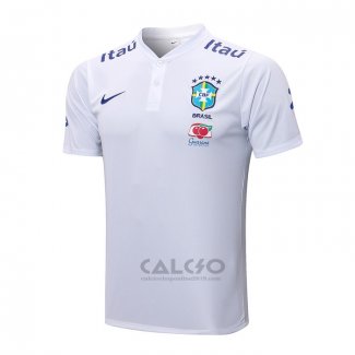 Maglia Polo Brasile 2022-2023 Bianco