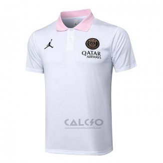 Maglia Polo Paris Saint-Germain Jordan 2024-2025 Bianco