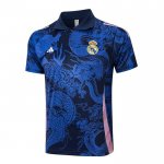 Maglia Polo Real Madrid Dragon 2024-2025 Blu