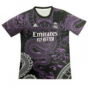 Maglia Real Madrid Dragon 2024-2025 Nero Purpura Thailandia