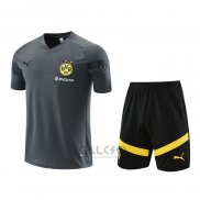 Tuta da Track Borussia Dortmund Manica Corta 2022-2023 Grigio - Pantaloncini