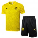 Tuta da Track Borussia Dortmund Manica Corta 2024-2025 Giallo - Pantaloncini