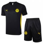 Tuta da Track Borussia Dortmund Manica Corta 2024-2025 Nero - Pantaloncini