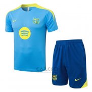 Tuta da Track FC Barcellona Manica Corta 2025-2026 Blu - Pantaloncini
