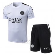 Tuta da Track Paris Saint-Germain Manica Corta 2026-2027 Bianco - Pantaloncini