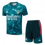 Tuta da Track Real Madrid Manica Corta 2026-2027 Verde - Pantaloncini