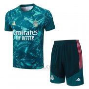 Tuta da Track Real Madrid Manica Corta 2026-2027 Verde - Pantaloncini