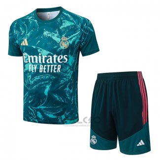 Tuta da Track Real Madrid Manica Corta 2026-2027 Verde - Pantaloncini