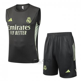 Tuta da Track Real Madrid Senza Maniche 2025-2026 Grigio Verde