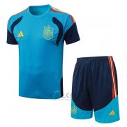 Tuta da Track Spagna Manica Corta 2026-2027 Blu - Pantaloncini