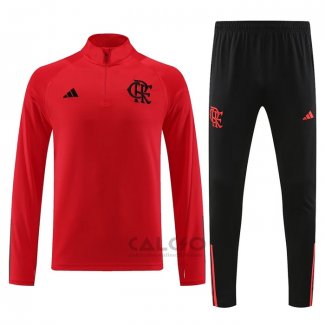 Tuta da Track di Felpa Flamengo 2023-2024 Rosso