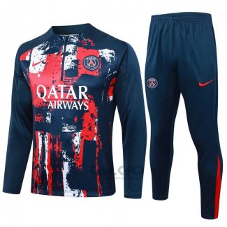 Tuta da Track di Felpa Paris Saint-Germain 2024-2025 Blu