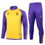 Tuta da Track di Felpa Real Madrid 2023-2024 Giallo