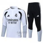 Tuta da Track di Felpa Real Madrid Bambino 2026-2027 Bianco